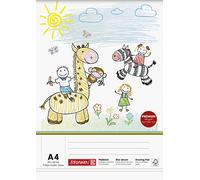 Brunnen 104740802 - Blocco da disegno, formato A4, 100 g/m2, 75 fogli, incollato sul lato superiore