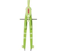 Brunnen 104954090 - Compasso a regolazione rapida, lunghezza: 170 mm, in custodia in plastica infrangibile con coperchio trasparente, kiwi Colour Code "Peak 4" (per cerchi fino a Ø 38 cm)