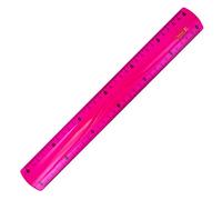 Brunnen 104973026 - Righello per scuola e ufficio, 30 cm, con maniglia, per destrorsi e mancini, colore: Rosa