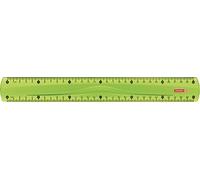 Brunnen 104973052 - Righello per scuola e ufficio, 30 cm, con maniglia, per destrorsi e mancini, colore: Verde