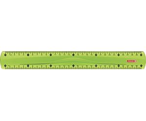 Brunnen 104973052 - Righello per scuola e ufficio, 30 cm, con maniglia, per destrorsi e mancini, colore: Verde