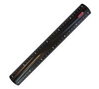 Brunnen 104973090 - Righello per scuola e ufficio, 30 cm, con maniglia, per destrorsi e mancini, colore: Nero/Onice