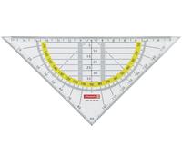 Brunnen 1049754 Geometry Set Square for School and Office, 16 cm, Transparent