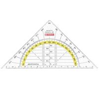 Brunnen 104975401 - Triangolo geometrico per scuola e ufficio, 16 cm, infrangibile, trasparente