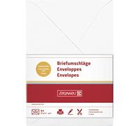 Brunnen 105125600 - Buste di carta universale, B6, colore: Bianco
