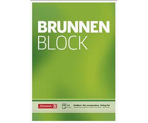 Brunnen 1052726 - Blocco per lettere, formato A4, 50 fogli bianchi, 70 g/m²
