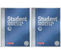 Brunnen, 1067174 Blocco note/quaderno, Premium Duo, raffinata copertina con effetto metallizzato A4 (Confezione da 2)