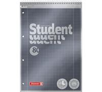 Brunnen, 1067174 Blocco note/quaderno, Premium Duo, raffinata copertina con effetto metallizzato A4 mit Kopfspirale