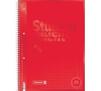 Brunnen 1067928123 - Blocco note Student Colour Code (A4, rigatura 28, 90 g/m², 80 fogli, colore: Rosso