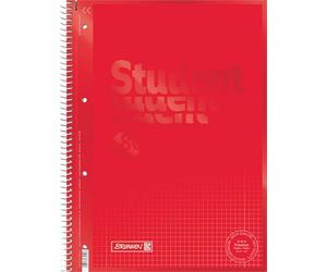 Brunnen 1067928123 - Blocco note Student Colour Code (A4, rigatura 28, 90 g/m², 80 fogli, colore: Rosso