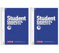 BRUNNEN 1067941 - Quaderno a righe, formato A4, 70 g/m², 80 pagine (Confezione da 2)