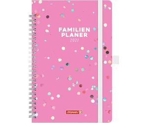 BRUNNEN 1070290017 Buchkalender Familienplaner 2027 "Confetti" A5, Papier