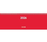 BRUNNEN 1077261016 | Querterminbuch Mod. 772 2026 | 297×105 mm, Karton, rosso