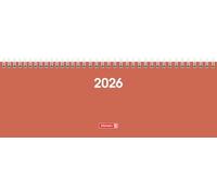 BRUNNEN 1077261056 | Querterminbuch Mod. 772 2026 | 297×105 mm, Cartone, corallo