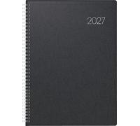 BRUNNEN 1078765907 Buchkalender Mod. 787 2027 A4, Kunststoff, schwarz