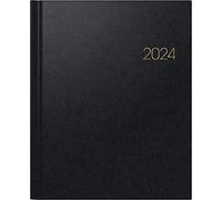 BRUNNEN Agenda settimanale modello Manager Wt 7 - weektimer® 2024 2 pagine = 1 settimana formato foglio 21 x 26 cm, nero