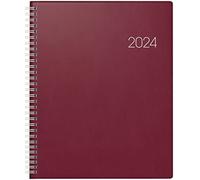 BRUNNEN Agenda settimanale modello Manager Wt 7 - weektimer® 2024 2 pagine = 1 settimana formato foglio: 21 x 26 cm, rosso vinaccia