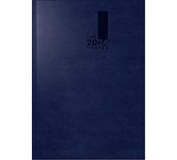 BRUNNEN Agenda settimanale TimeCenter, modello 725 2024, 2 pagine = 1 settimana A5, blu scuro