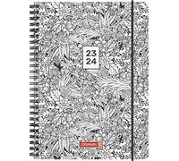 BRUNNEN Agenda settimanale "ZENart" 2023/2024 A5, nero/bianco, 2 pagine = 1 settimana
