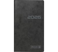 BRUNNEN Agenda tascabile mod. 753 2026 | A6, cartone, nero
