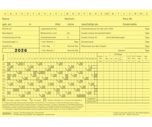 BRUNNEN Biglietti per le vacanze, formato A5, orizzontale, giallo, 100 pezzi