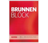 Brunnen - Blocco di carta da lettere, formato A4, 50 fogli a quadretti da 70 g/mq, colore: Bianco