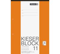 Brunnen - Blocco per schizzi "Kieser", formato A4, a quadretti da 5 mm, con bordo, 210 x 298 mm, 150 g/mq, 25 fogli