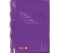 BRUNNEN Blocco universitario Premium Student Colour Code | A4, rigatura 25, 80 fogli, viola