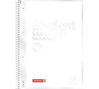 Brunnen Blocco universitario Premium Student White, formato A4, rigatura 27, 80 fogli, bianco