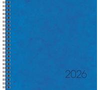 BRUNNEN Calendario a libro mod. 766 2026 | 210 × 205 mm, cartone blu