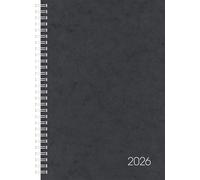 BRUNNEN Calendario a libro mod. 797 2026 | 168 × 240 mm, cartone nero