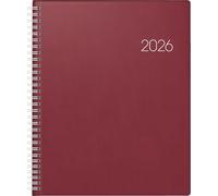 BRUNNEN Calendario a libro mod. Manager Wt 7 Weektimer 2026 | 210 × 260 mm, plastica, rosso vinaccia