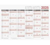 BRUNNEN Calendario da tavola (2025), 1 pagina = 6 mesi, A3 orizzontale