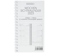 BRUNNEN Calendario di ricambio settimanale modello 756 2023, dimensioni foglio: 8,7 x 15,3 cm, bianco