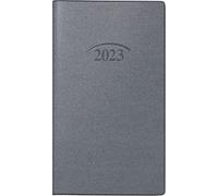 BRUNNEN Calendario mensile modello 751 2023, formato foglio: 8,7 x 15,3 cm, colore: Argento