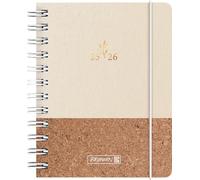 BRUNNEN Calendario scolastico (2025/2026) "Naturality", 1 pagina = 1 giorno, A6, 352 pagine, copertina in tessuto