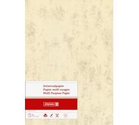 Brunnen - Carta universale multiuso, formato A4, grammatura: 120 g/m², colore: Camoscio con effetto marbré, 35 Pezzi