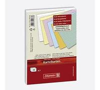 Brunnen, cartoncini per appunti A righe A7 5 colori assortiti