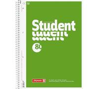 Brunnen Collegeblock - Quaderno a spirale per studenti, 4 scomparti, 70 g/m², formato A4, 80 fogli