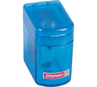 Brunnen Colour Code 102983833 temperamatite Klicki, 4 x 2,5 x 3,7 cm, con polvere chiusura, doppio temperino) blu/azzurro