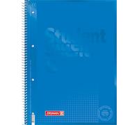 BRUNNEN Colour Code 1067926133 - Quaderno per studenti, formato A4, a quadretti (tipo 26), 90 g/m², 80 pagine, colore: azzurro