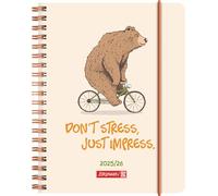 BRUNNEN Diario scolastico 2025/2026 "Bear" | A6 plastica