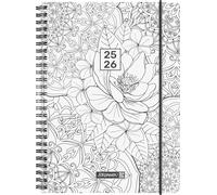 BRUNNEN Schülerkalender (2025/2026) "ZENart", 2 Seiten = 1 Woche, A5, 208 Seiten, PP-Umschlag
