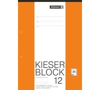 Brunnen Kieser - 25 fogli da disegno formato A4, senza righe, con margine, 210 x 298 mm, 150 g/m²