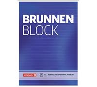 Brunnen Kieserblock - Blocco a righe, formato A4, 50 pz, colore: bianco