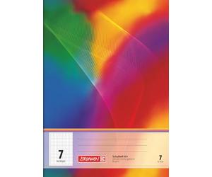 BRUNNEN Quaderno scolastico | A4, rigatura 7, 16 fogli, multicolore