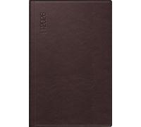 BRUNNEN rido/idé Agenda tascabile mod. Partner/Industria I '26 | A7 pelle rosso scuro culla