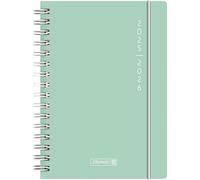 BRUNNEN Schülerkalender (2025/2026) "Plain Mint", 1 Seite = 1 Tag, A5, 352 Seiten, PP-Umschlag, mint