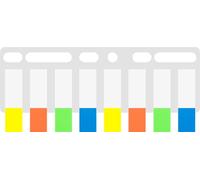 Brunnen - Strisce adesive segnapagina, 160 fogli, 12x48 mm