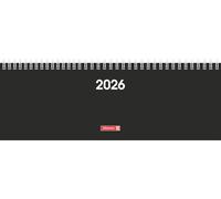 BRUNNEN Taccuino orizzontale, mod. 772 2026, 297 x 105 mm, in cartone, nero